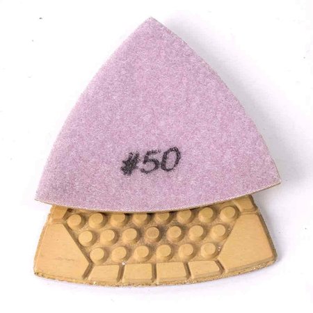 SPECIALTY DIAMOND 50 Grit Diamond Triangular Dry Pad BRTTD50